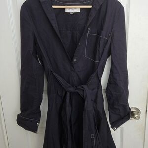 Derek Lam Tie Front Shirt Dress
